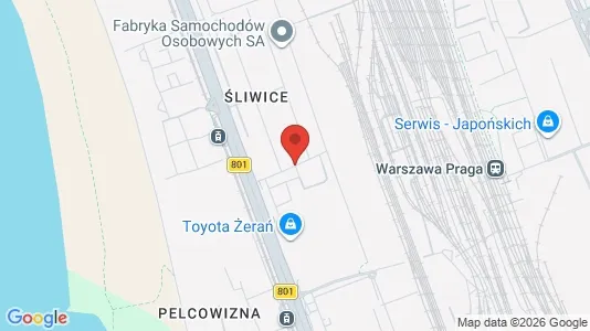 Apartments for rent i Warszawa Praga-Północ - kort over placeringen