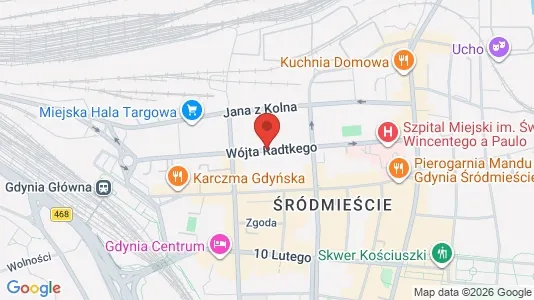Apartments for rent i Gdynia - kort over placeringen