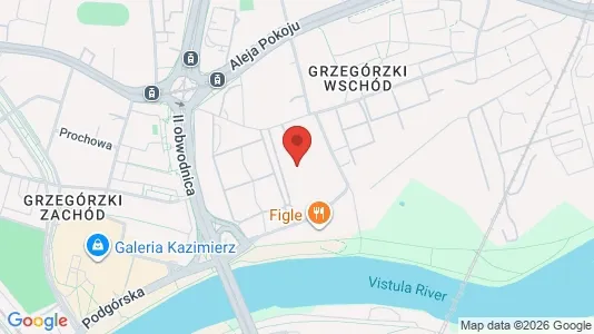 Apartments for rent i Kraków Śródmieście - kort over placeringen