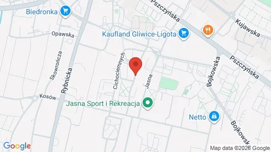 Apartments for rent i Gliwice - kort over placeringen