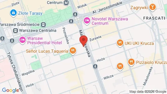 Apartments for rent i Warszawa Śródmieście - kort over placeringen