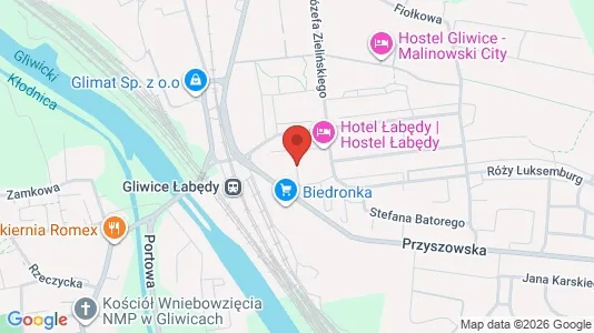 Apartments for rent i Gliwice - kort over placeringen