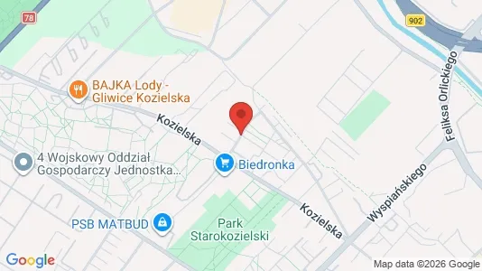Apartments for rent i Gliwice - kort over placeringen