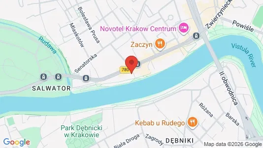 Apartments for rent i Kraków Krowodrza - kort over placeringen