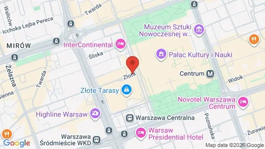 Apartments for rent i Warszawa Śródmieście - kort over placeringen