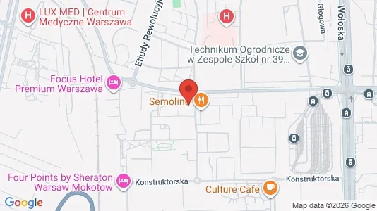 Apartments for rent i Warszawa Mokotów - kort over placeringen