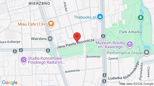 Apartments for rent i Warszawa Mokotów - kort over placeringen