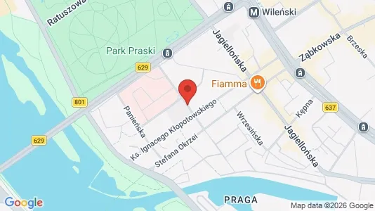 Apartments for rent i Warszawa Praga-Północ - kort over placeringen