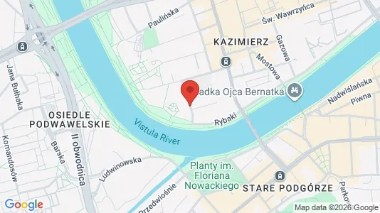Apartments for rent i Kraków Śródmieście - kort over placeringen