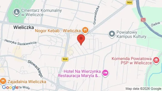 Apartments for rent i Wielicki - kort over placeringen
