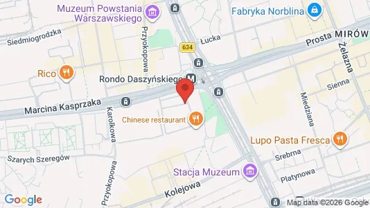 Apartments for rent i Warszawa Wola - kort over placeringen