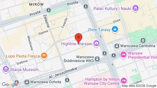 Apartments for rent i Warszawa Wola - kort over placeringen