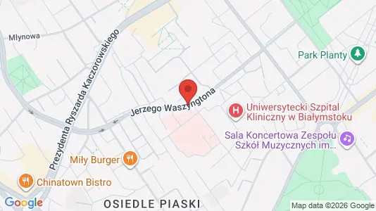 Apartments for rent i Białystok - kort over placeringen