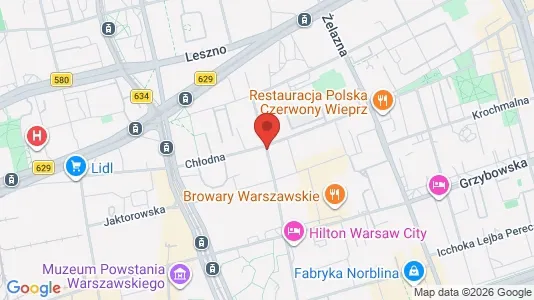 Apartments for rent i Warszawa Wola - kort over placeringen