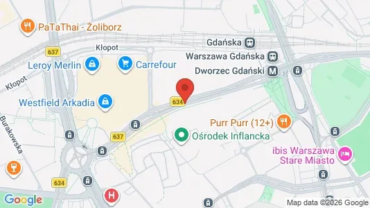 Apartments for rent i Warszawa Śródmieście - kort over placeringen