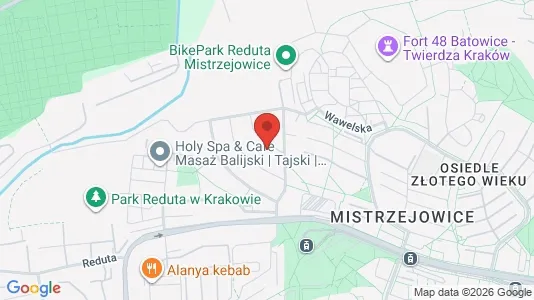 Apartments for rent i Kraków Nowa Huta - kort over placeringen