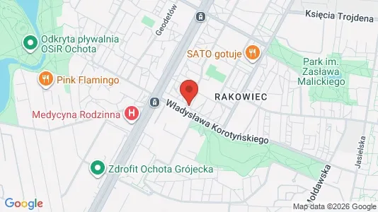 Apartments for rent i Warszawa Ochota - kort over placeringen