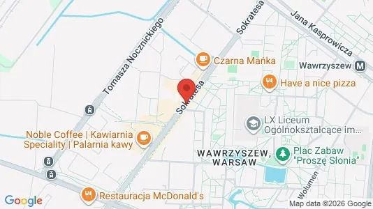 Apartments for rent i Warszawa Bielany - kort over placeringen