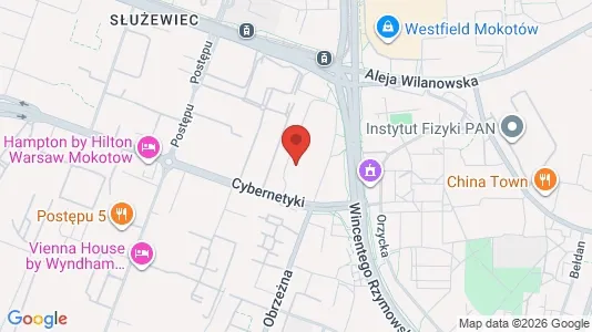 Apartments for rent i Warszawa Mokotów - kort over placeringen