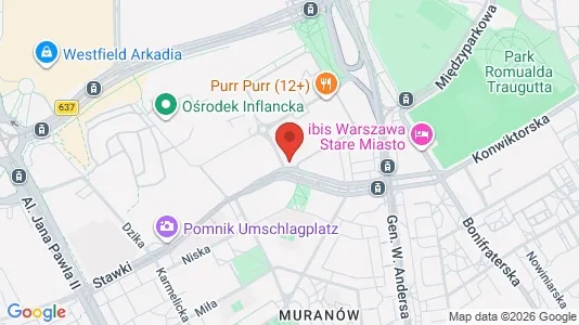 Apartments for rent i Warszawa Śródmieście - kort over placeringen