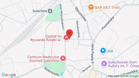Apartments for rent i Zielonogórski - kort over placeringen