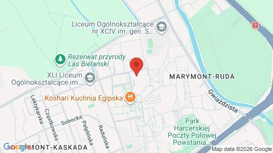 Apartments for rent i Warszawa Bielany - kort over placeringen