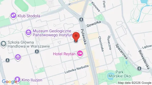 Apartments for rent i Warszawa Mokotów - kort over placeringen