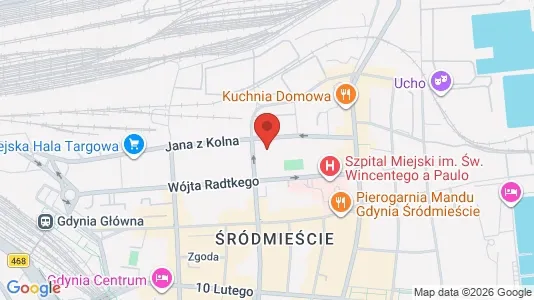 Apartments for rent i Gdynia - kort over placeringen