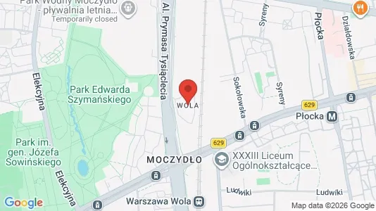 Apartments for rent i Warszawa Wola - kort over placeringen