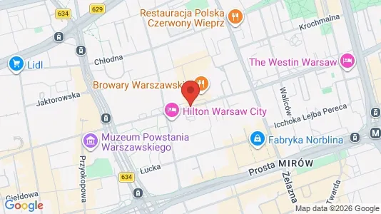 Apartments for rent i Warszawa Wola - kort over placeringen