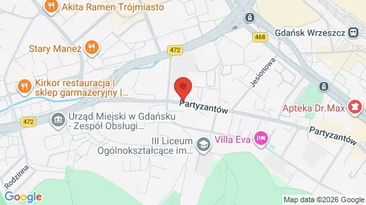 Apartments for rent i Gdańsk - kort over placeringen