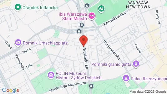Apartments for rent i Warszawa Śródmieście - kort over placeringen
