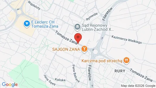 Apartments for rent i Lublin - kort over placeringen