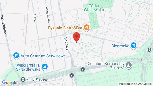 Apartments for rent i Łódź - kort over placeringen
