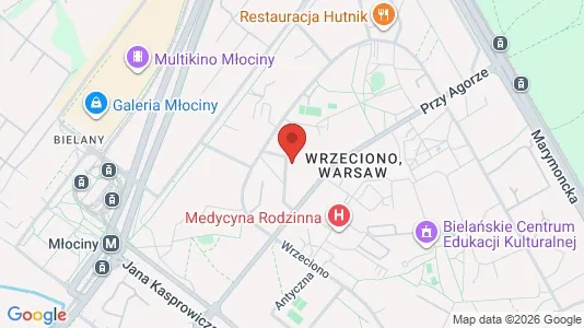 Apartments for rent i Warszawa Bielany - kort over placeringen