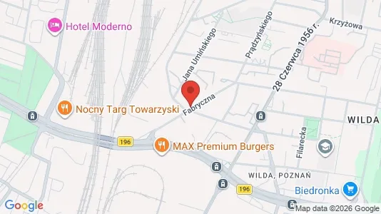 Apartments for rent i Poznań - kort over placeringen