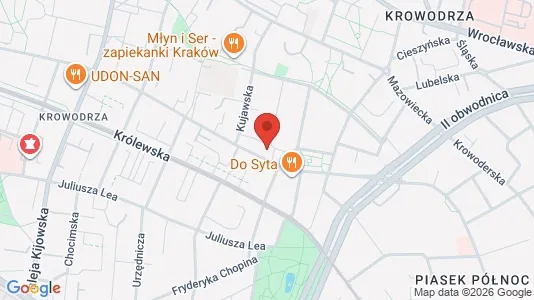 Apartments for rent i Kraków Krowodrza - kort over placeringen
