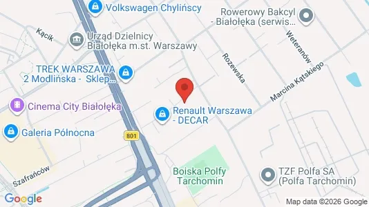 Apartments for rent i Warszawa Białołęka - kort over placeringen