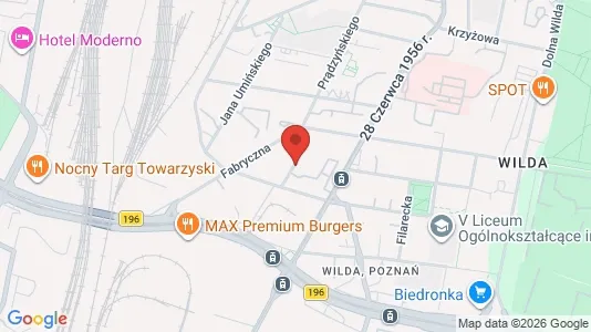 Apartments for rent i Poznań - kort over placeringen