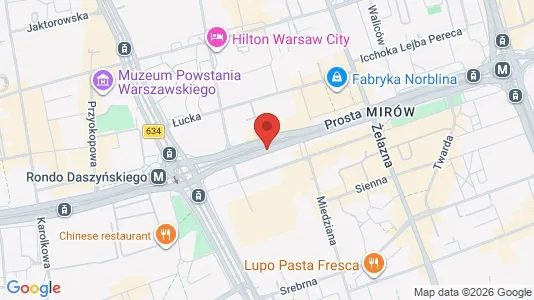 Apartments for rent i Warszawa Wola - kort over placeringen