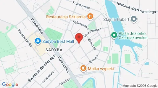 Apartments for rent i Warszawa Mokotów - kort over placeringen