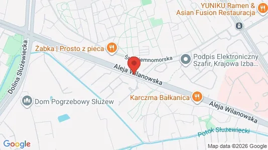Rooms for rent i Warszawa Mokotów - kort over placeringen