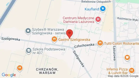 Apartments for rent i Warszawa Bemowo - kort over placeringen
