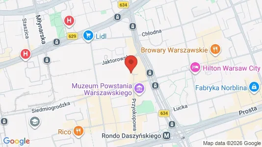 Apartments for rent i Warszawa Wola - kort over placeringen
