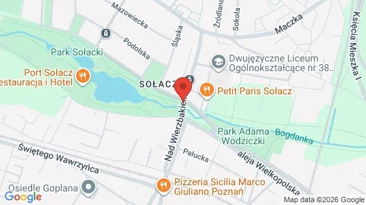 Apartments for rent i Poznań - kort over placeringen
