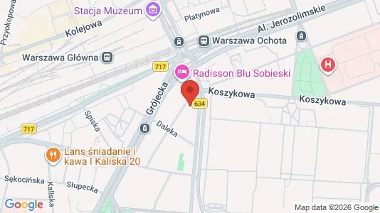 Apartments for rent i Warszawa Ochota - kort over placeringen