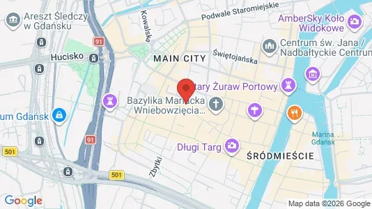 Apartments for rent i Gdańsk - kort over placeringen