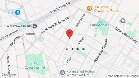 Apartments for rent i Warszawa Ursus - kort over placeringen
