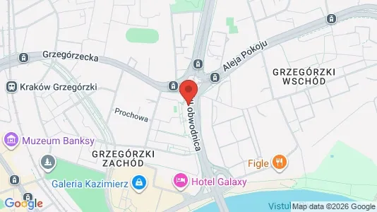 Apartments for rent i Kraków Śródmieście - kort over placeringen