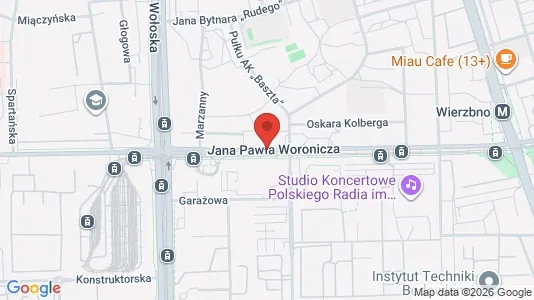 Apartments for rent i Warszawa Mokotów - kort over placeringen